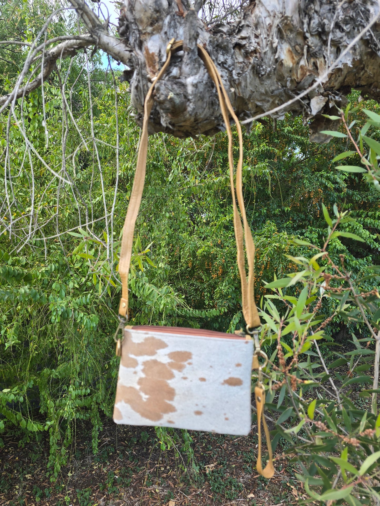 Genuine Cowhide Crossbody Bag | Rustic Luxe