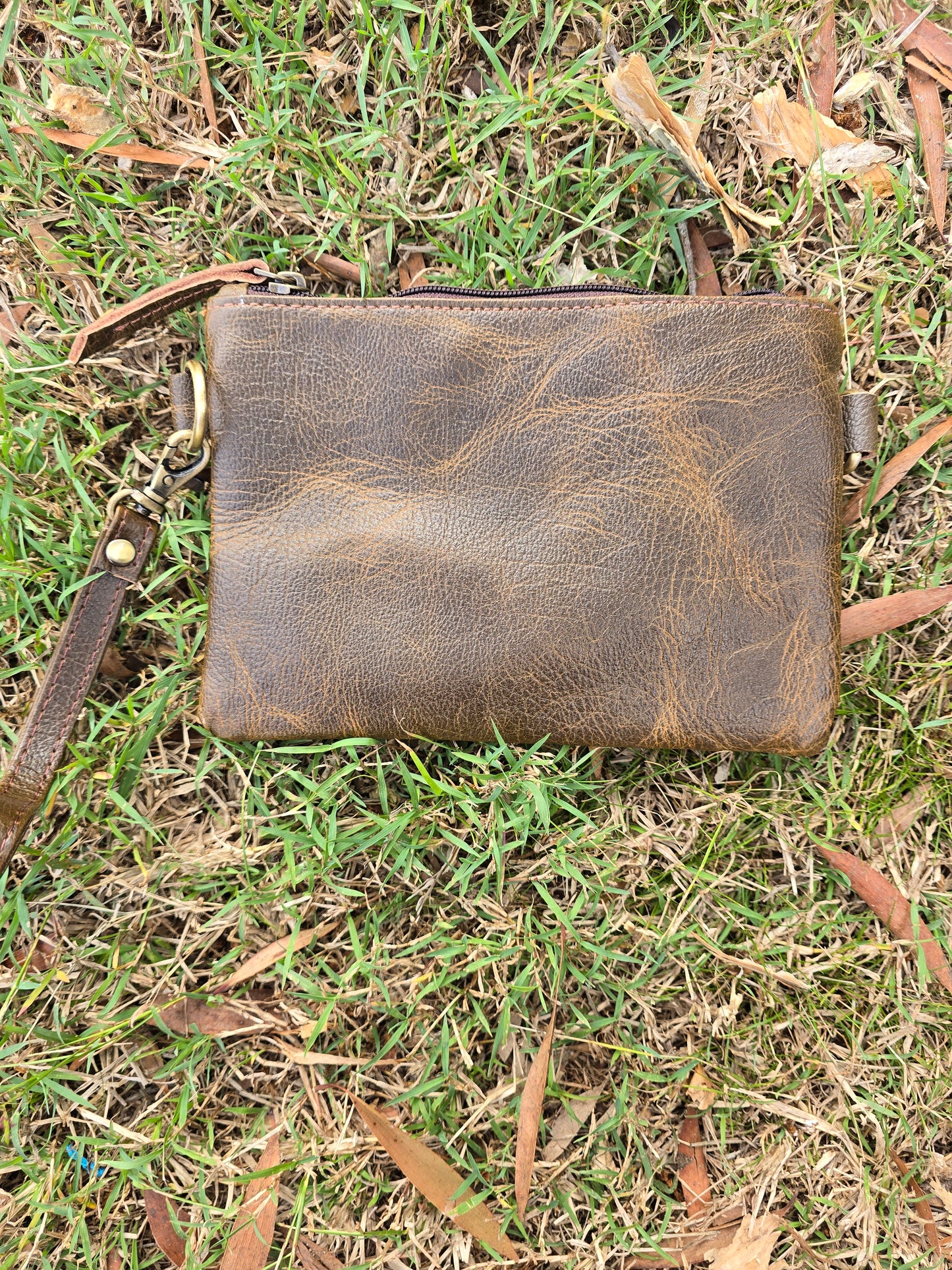 Outback Luxe Handbag — Genuine Cowhide & Leather