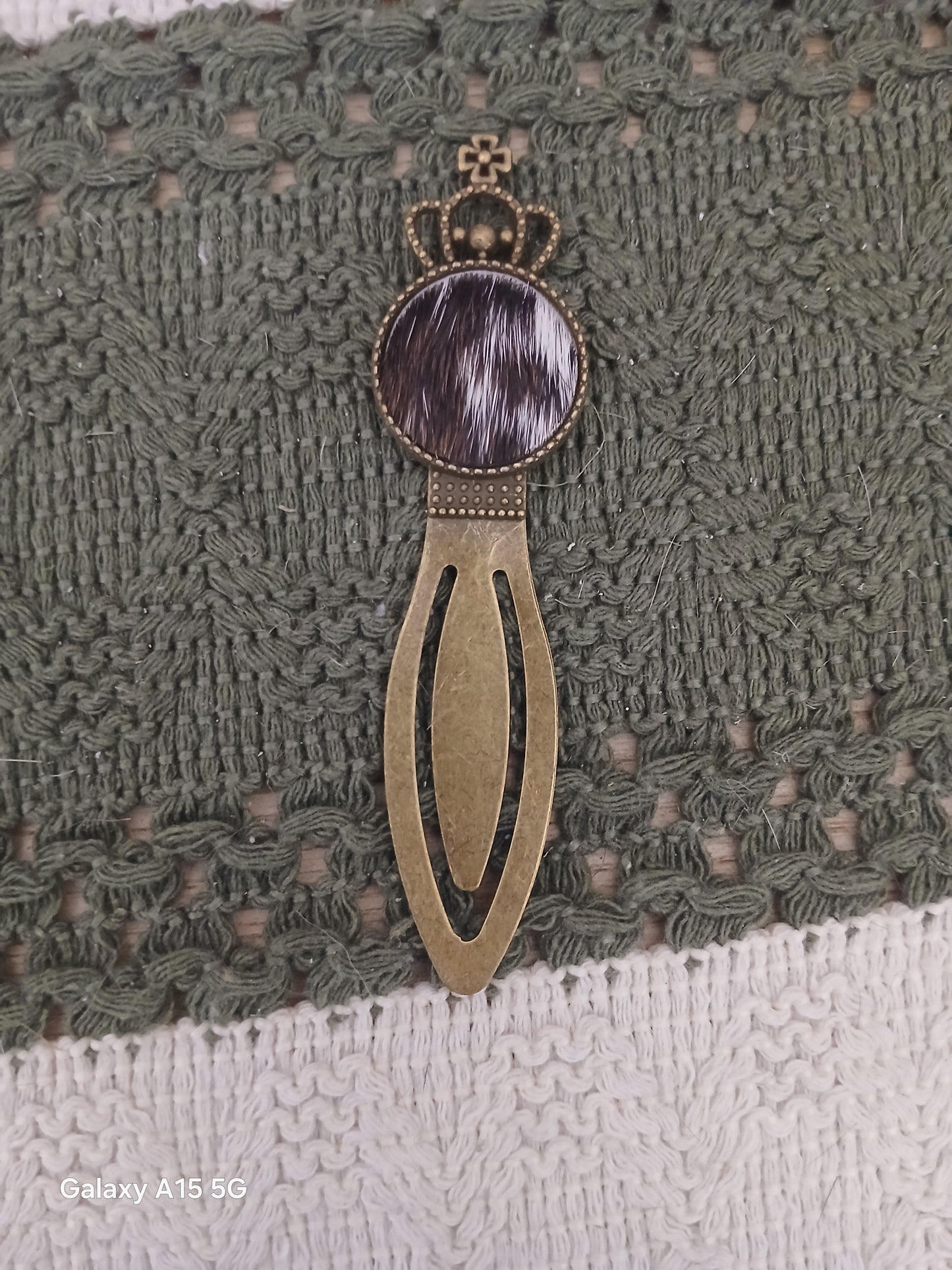 Cowhide bookmark
