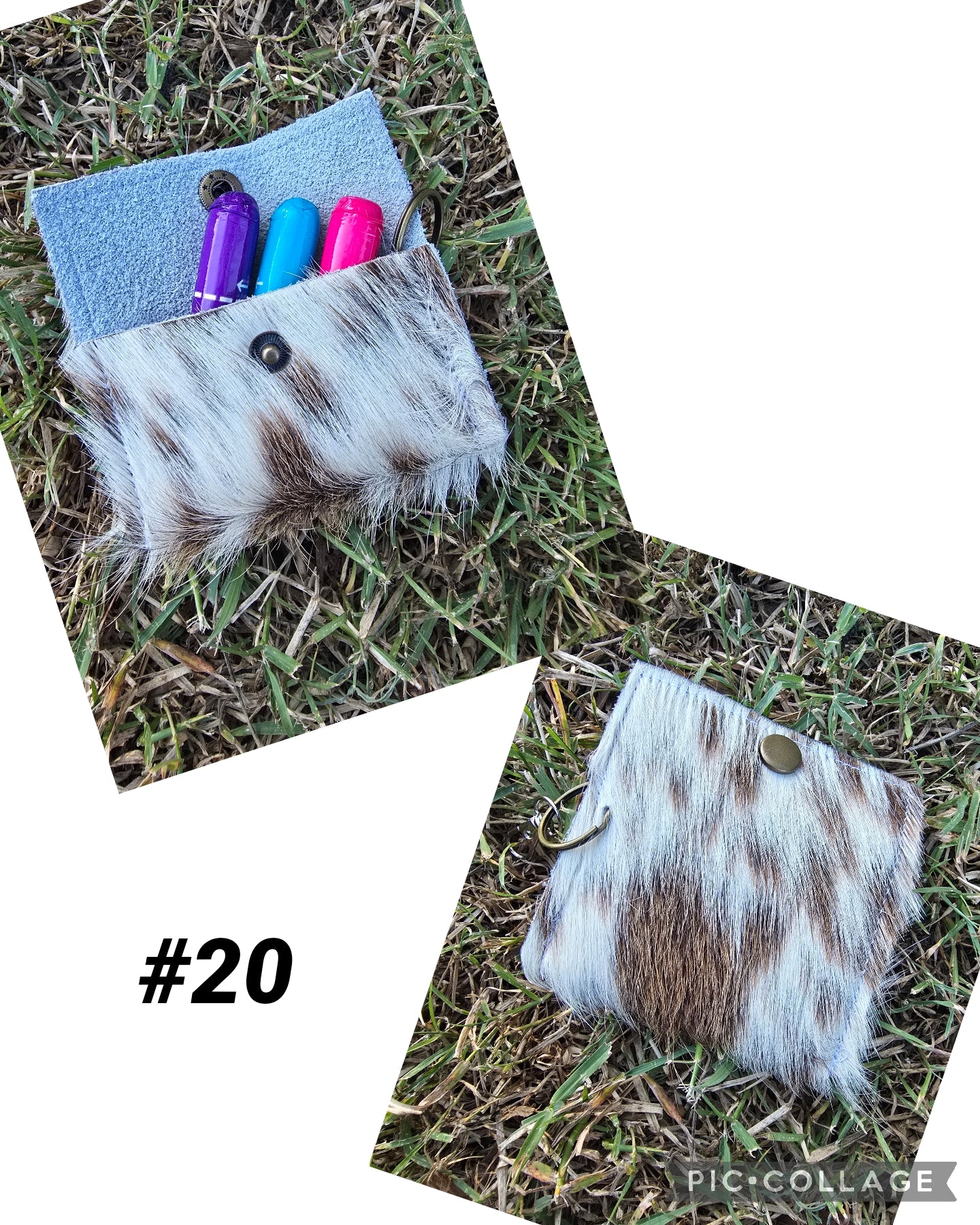 Cowhide pouch