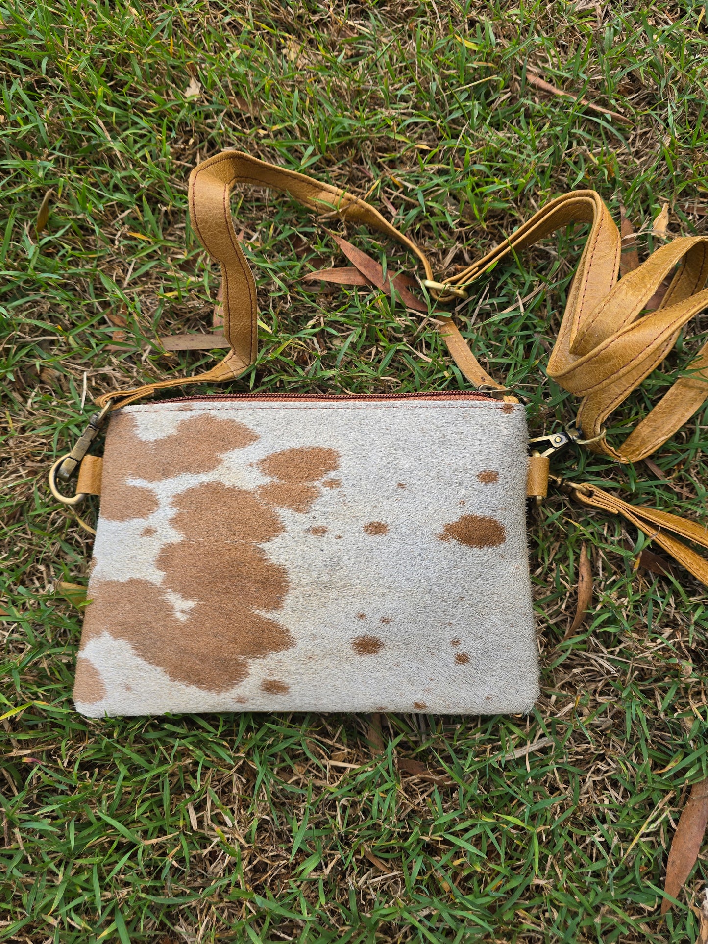 Genuine Cowhide Crossbody Bag | Rustic Luxe
