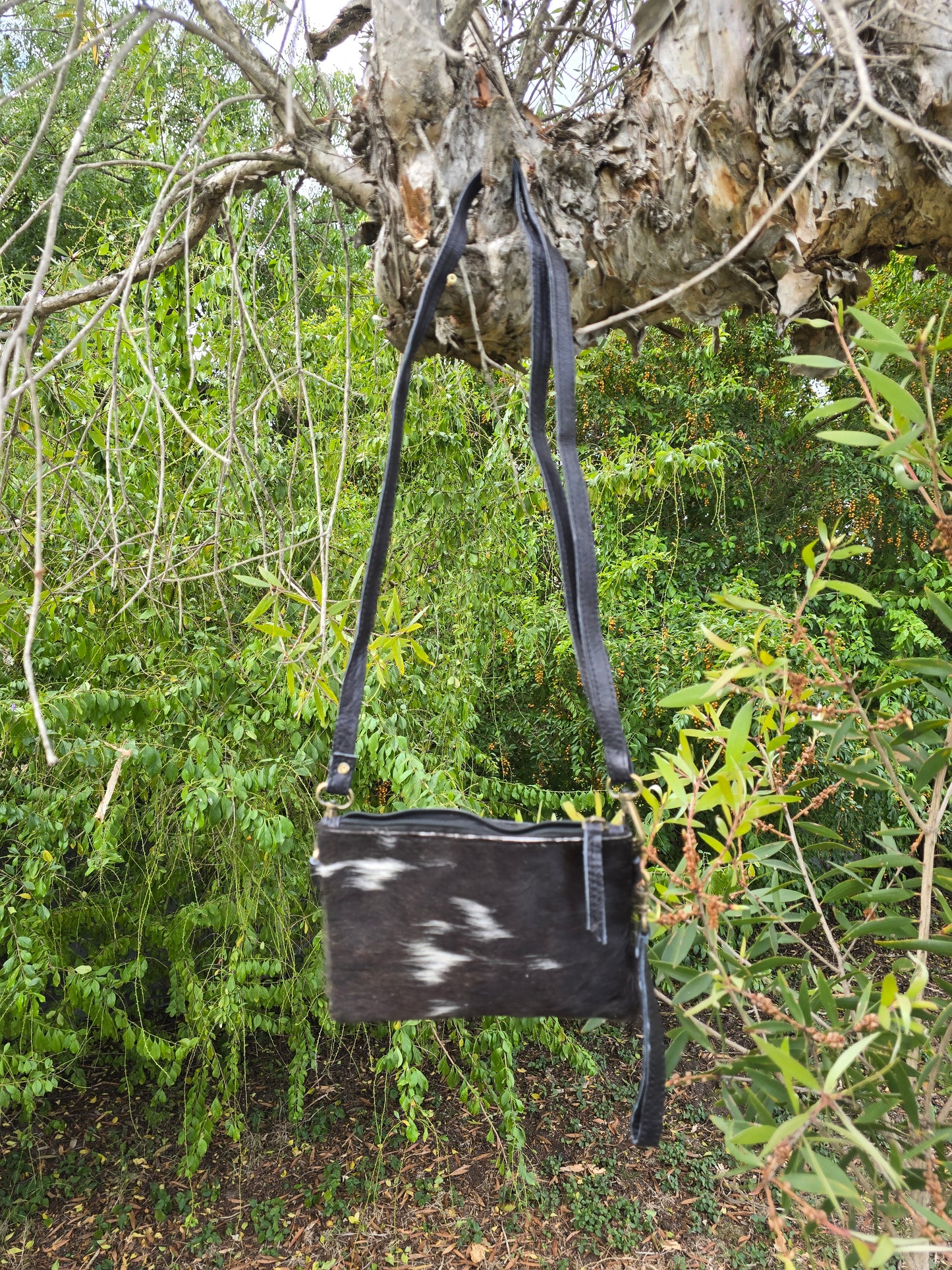 Nomad Hide Handbag — Genuine Cowhide & Leather
