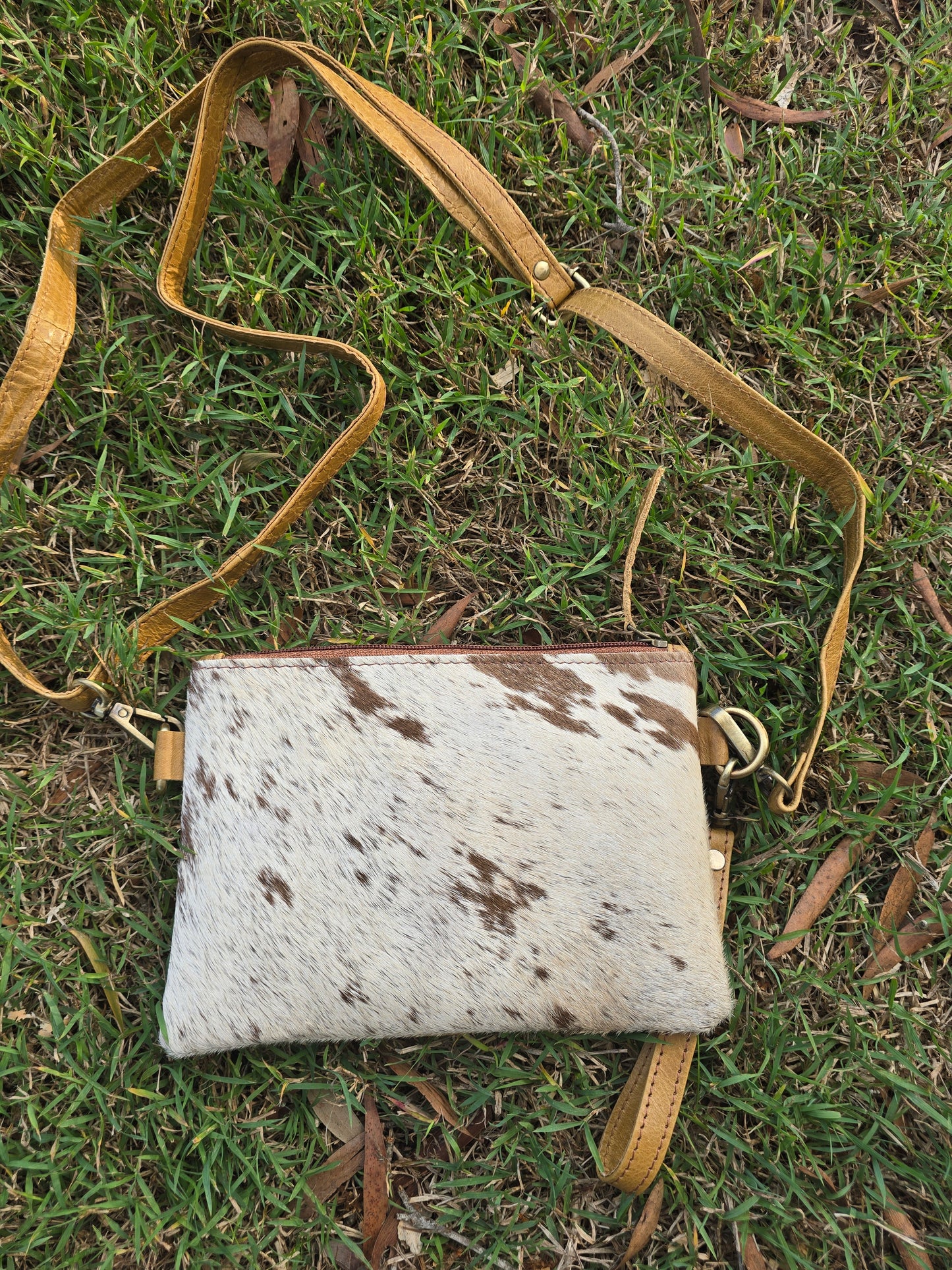 Genuine Cowhide Crossbody Bag | Rustic Luxe