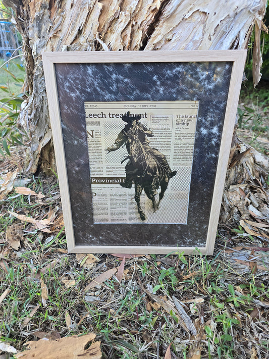 Cowhide frame with 8x10" frame