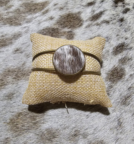 Classic Cowhide Cuff Bracelet - Everyday Elegance ~ Antique Bronze