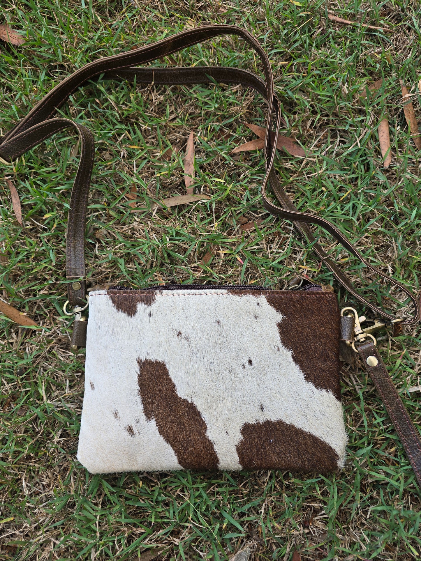 Genuine Cowhide Crossbody Bag | Rustic Luxe