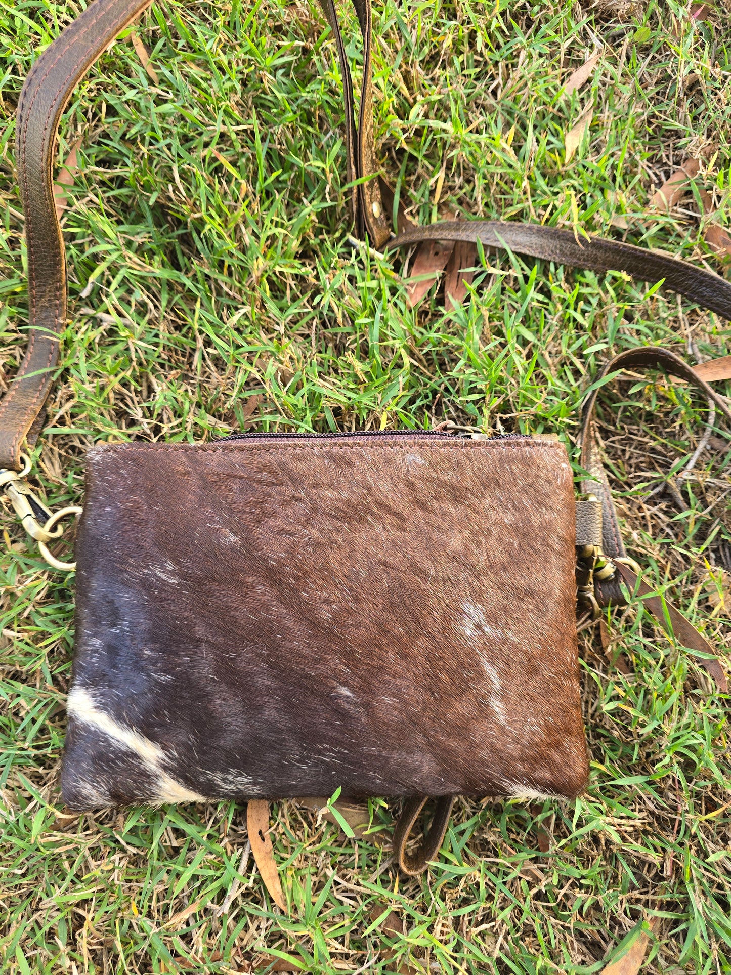 Genuine Cowhide Crossbody Bag | Rustic Luxe