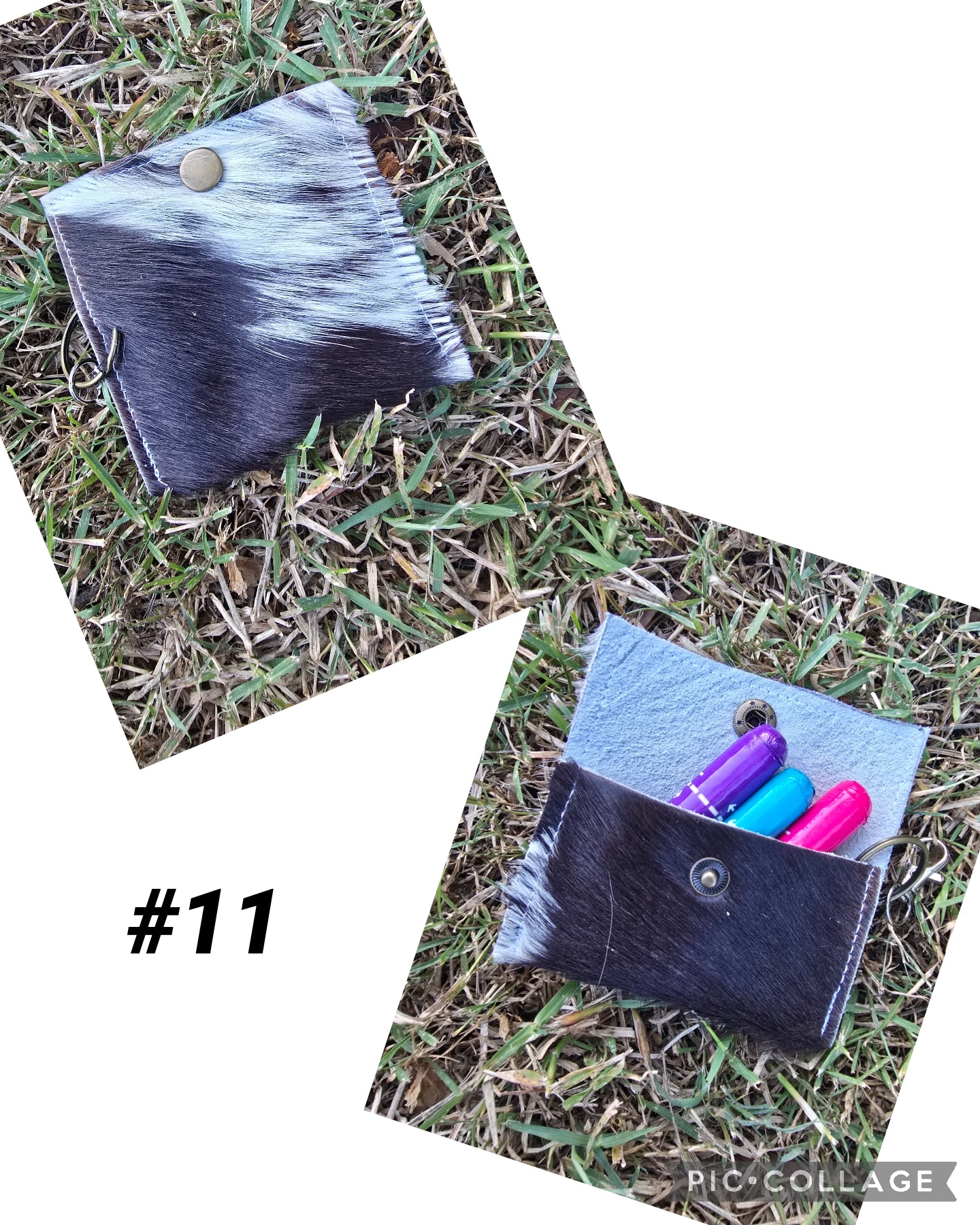 Cowhide pouch